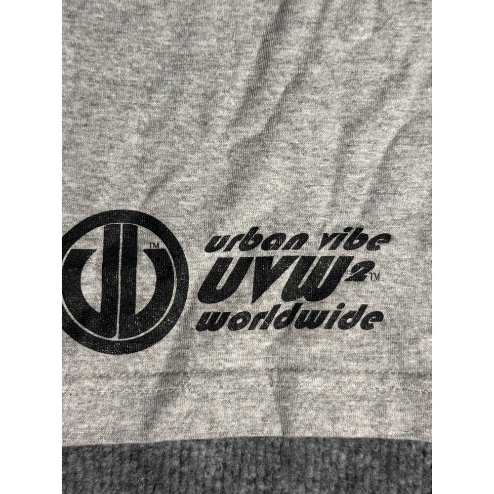 Vintage‎ Urban Vibe Worldwide Mens Graphic Long Sleeve Shirt Grey XXL UVW2 - Picture 4 of 10
